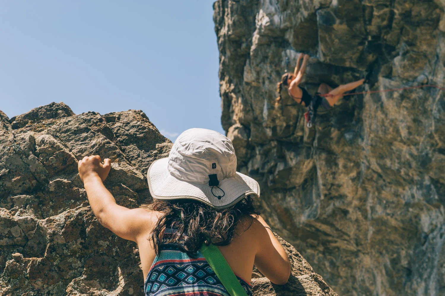 I love that my girls got to watch some strong women rock climbing!