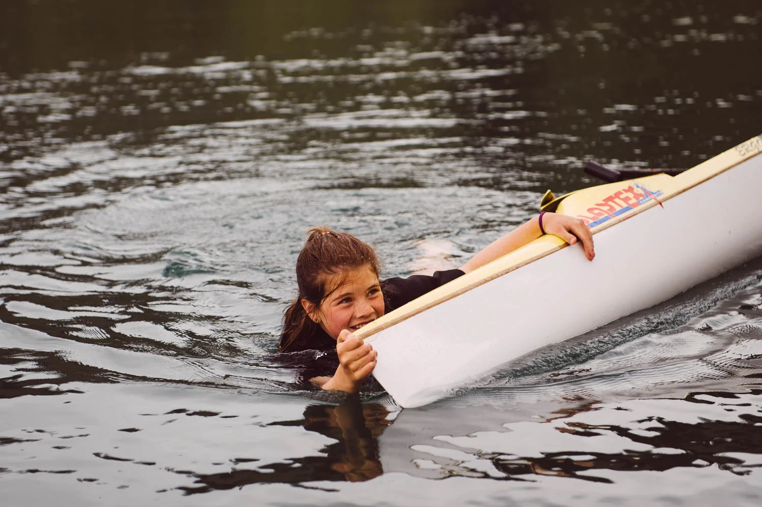 Falling in the cold water is part of the learning curve, especially with the competition boats!