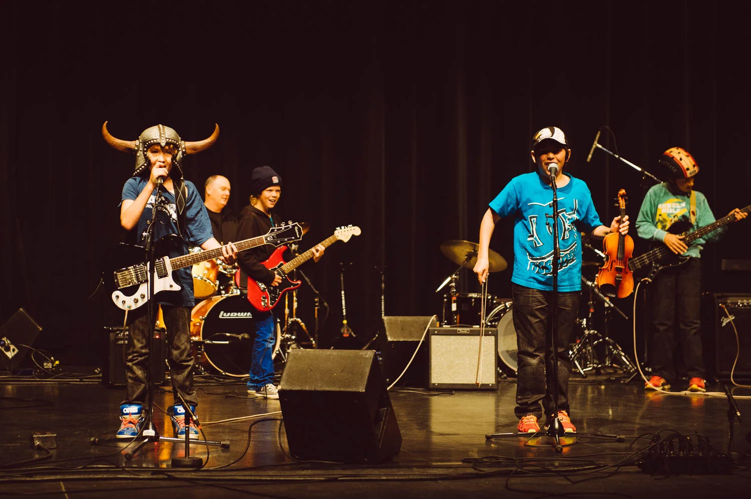 The kids rock band totally stole the show! They had changed the words of Eric Clapton's Cocaine's song (it was Propane!) and it was hilarious!