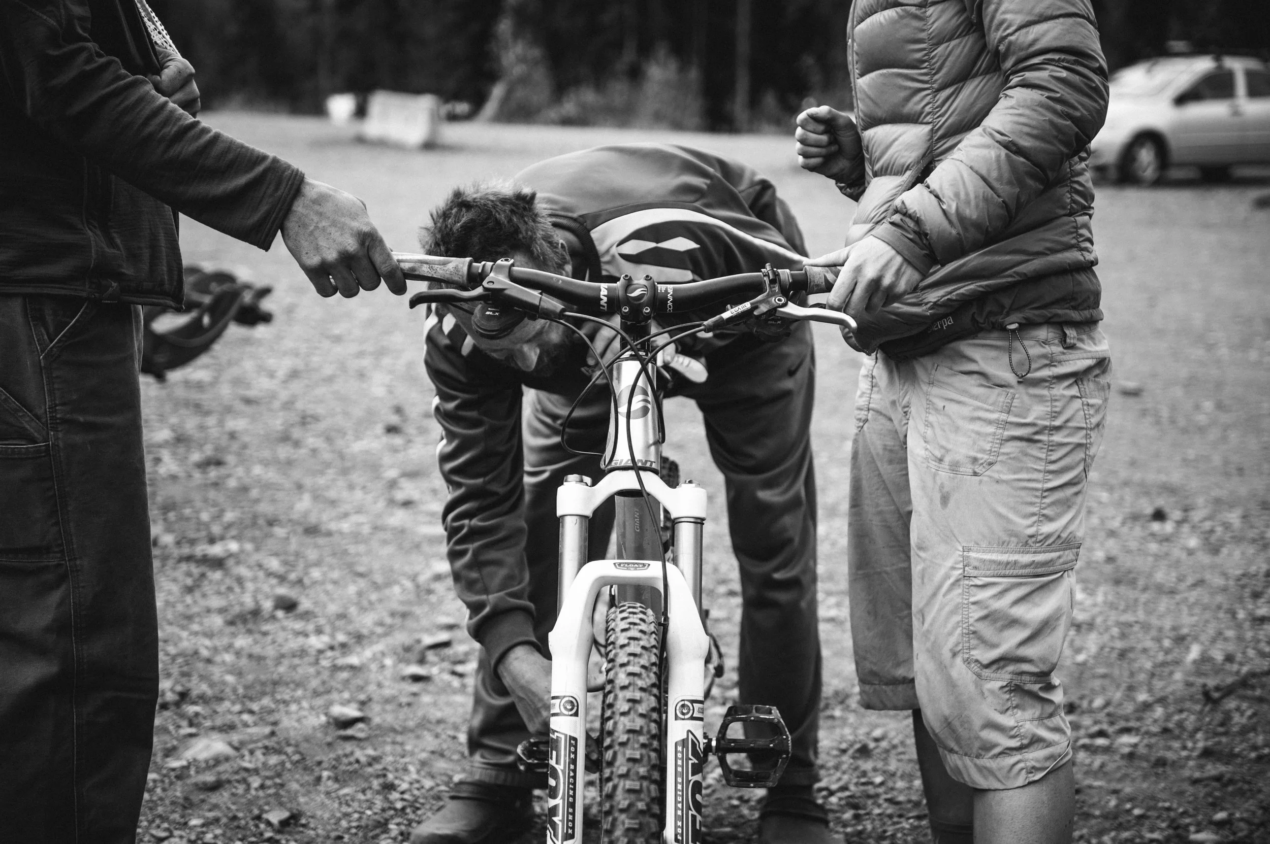 And, he is a bike mechanic, so he took a look at my bike derailler. His motto: lubrication is a wonderful thing!!