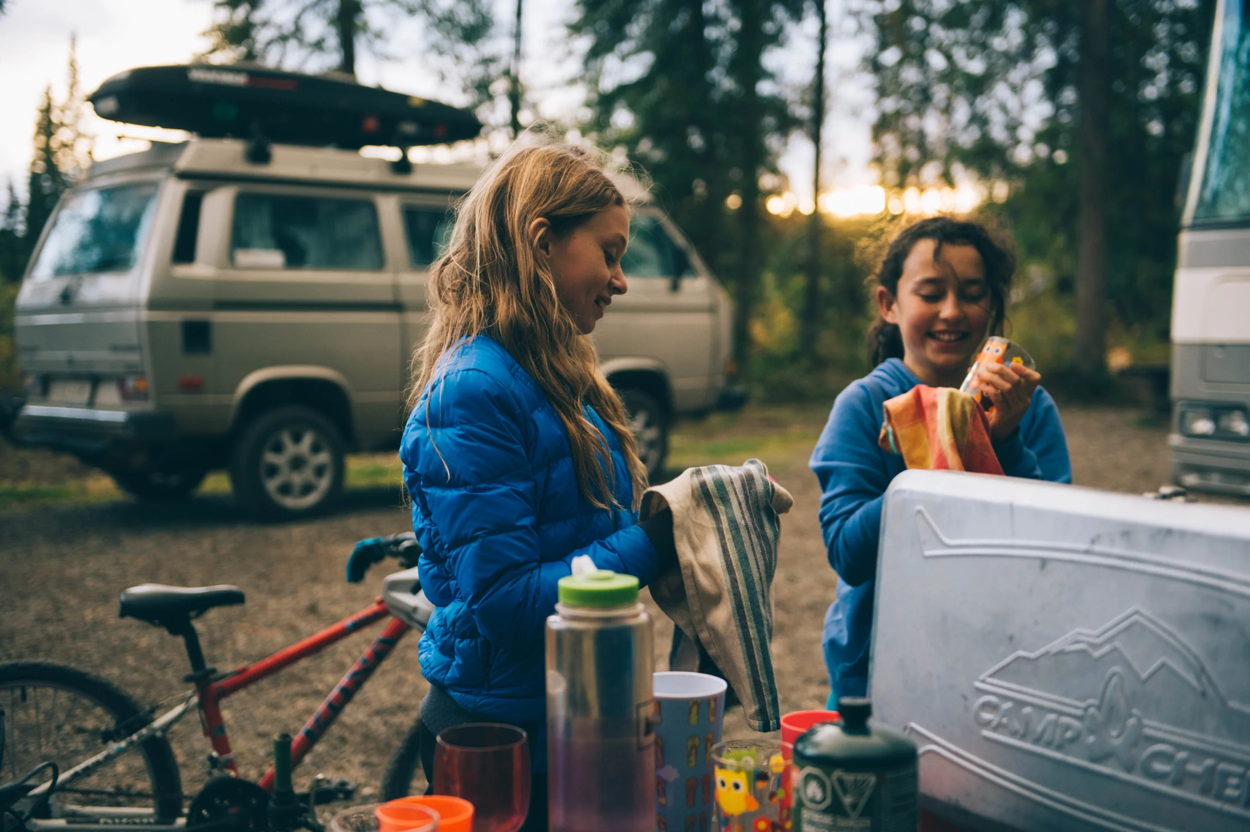 Even doing the dishes is fun with your best friend!