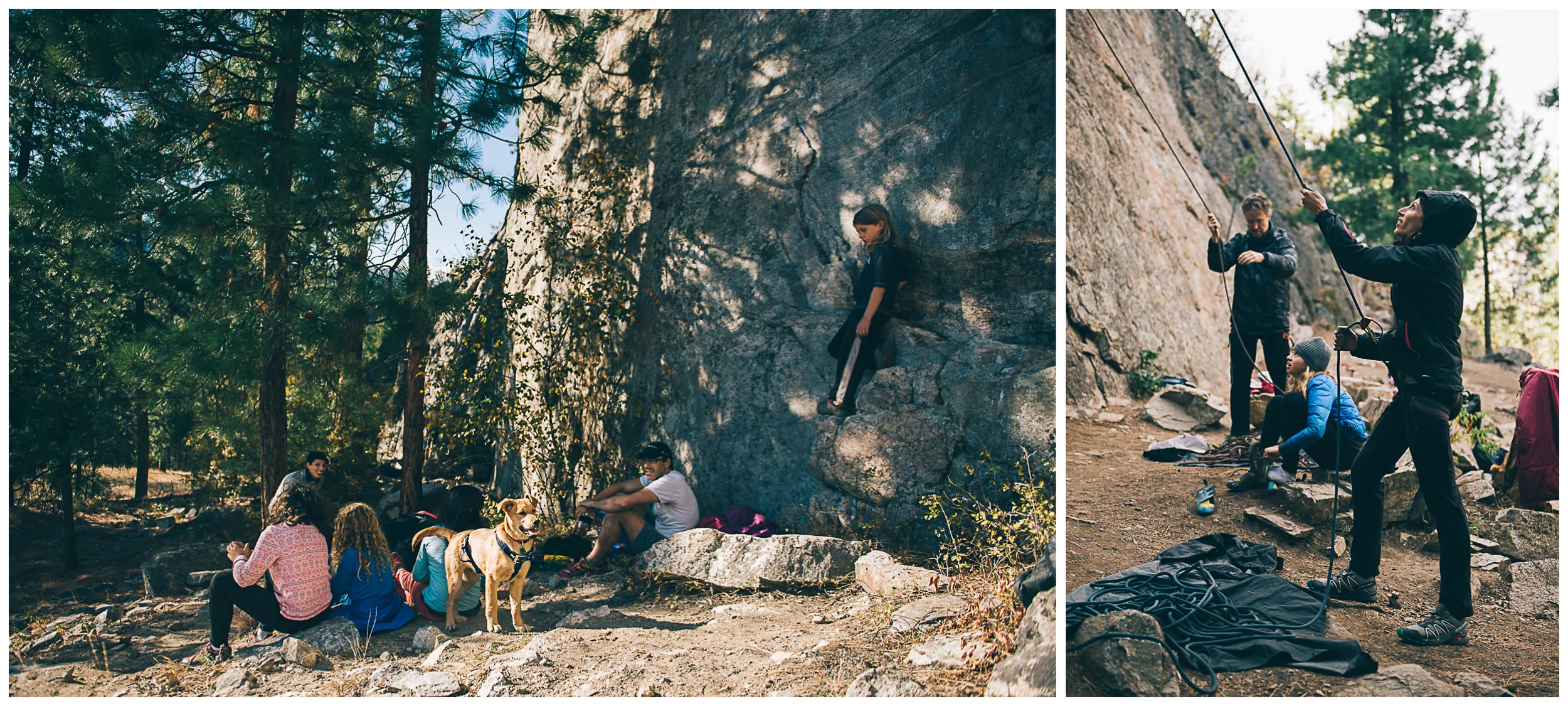 Some days we climbed in t-shirts and tank tops, some days, we had four layers on! 