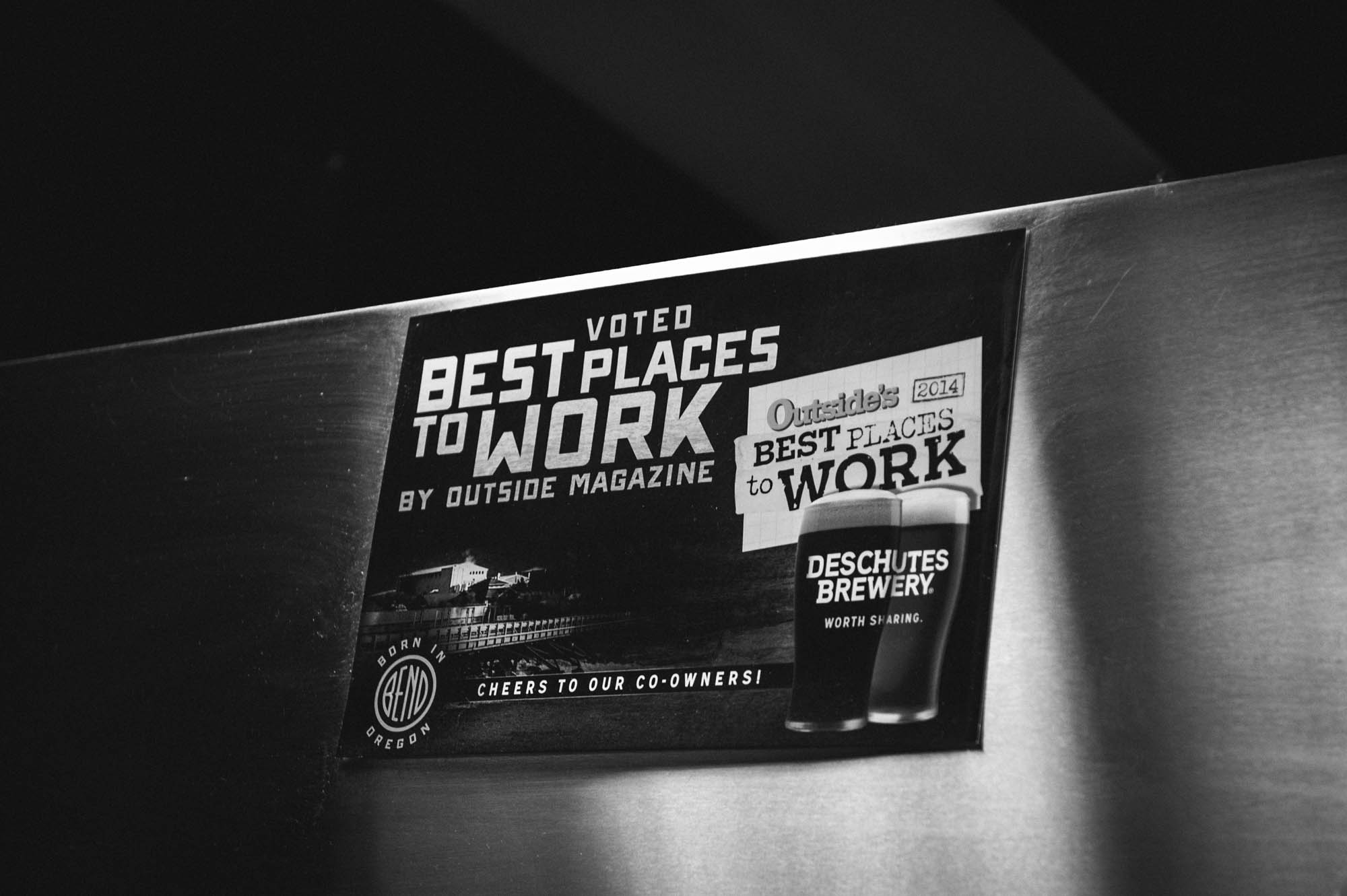 The Brewery was voted best place to work by Outside Magazine in 2014! I can see why! They even have chef on the premise that prepares you whatever you want at any time of the day... Oh! And free beer too!! 