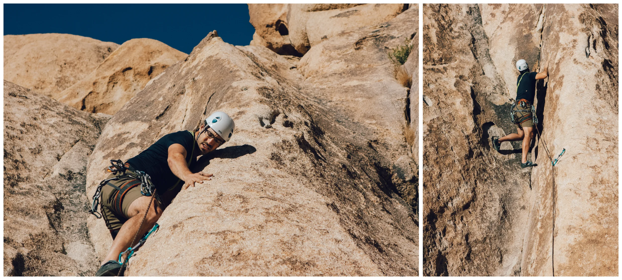 JF is right where Jennifer was when she fell. It was about a a 5 feet fall and her ankle twisted when she landed in the crack (photos by Isabelle Lauzon).
