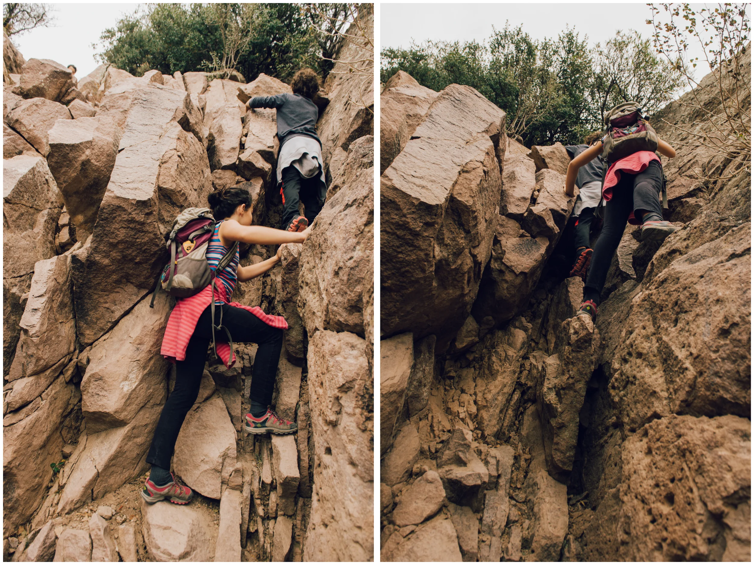 Last push before the summit... An 10 feet high rock wall!