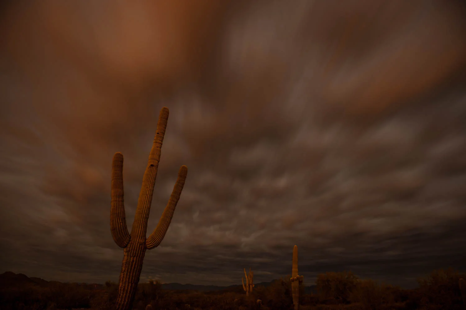 Beautiful cloudy night sky.