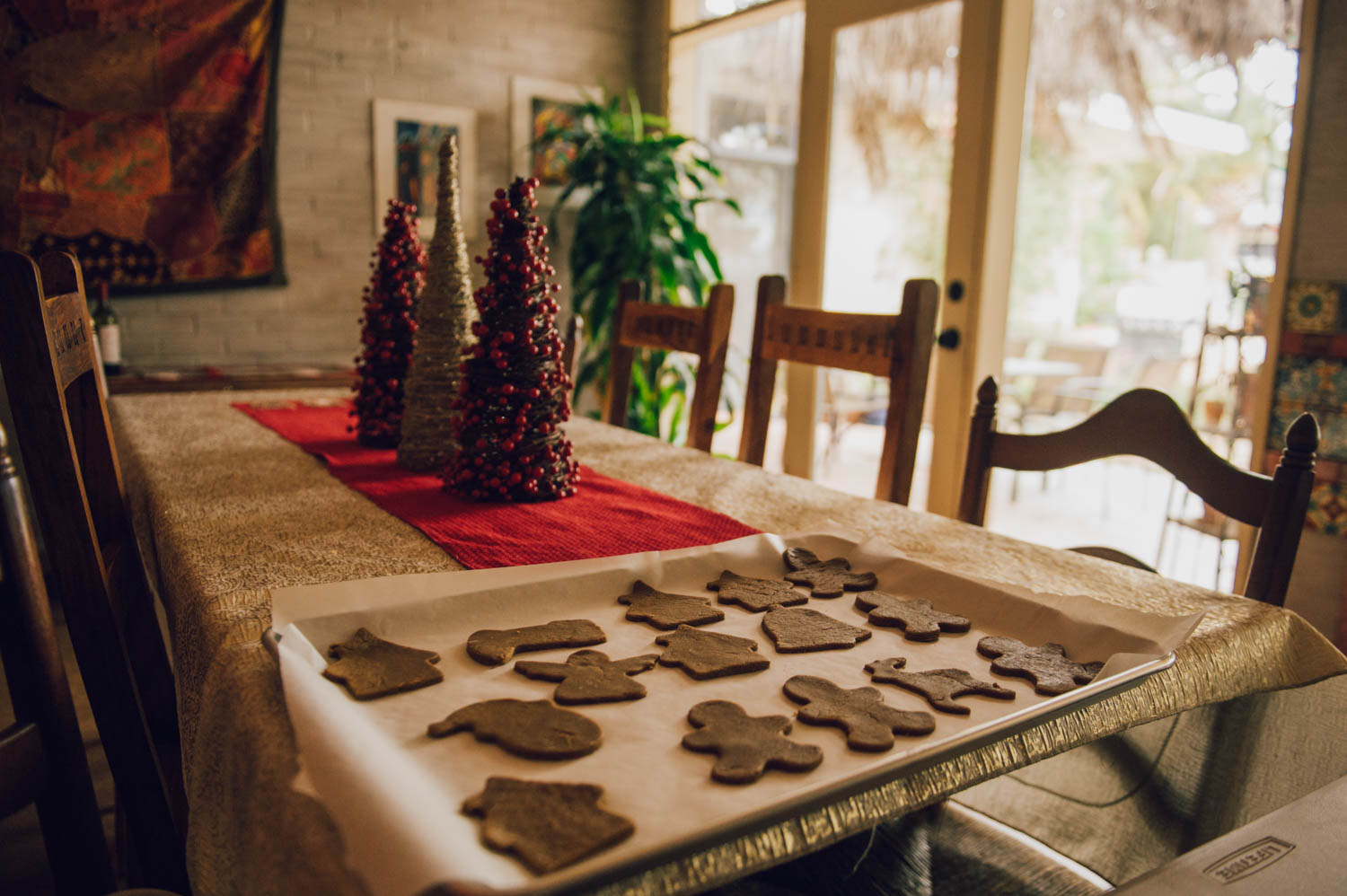 The girls really wanted to make gingerbread cookies.