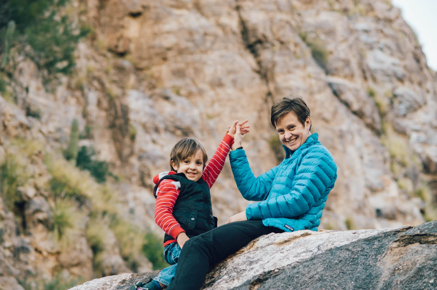 Raphael did his first two boulder problems!!
