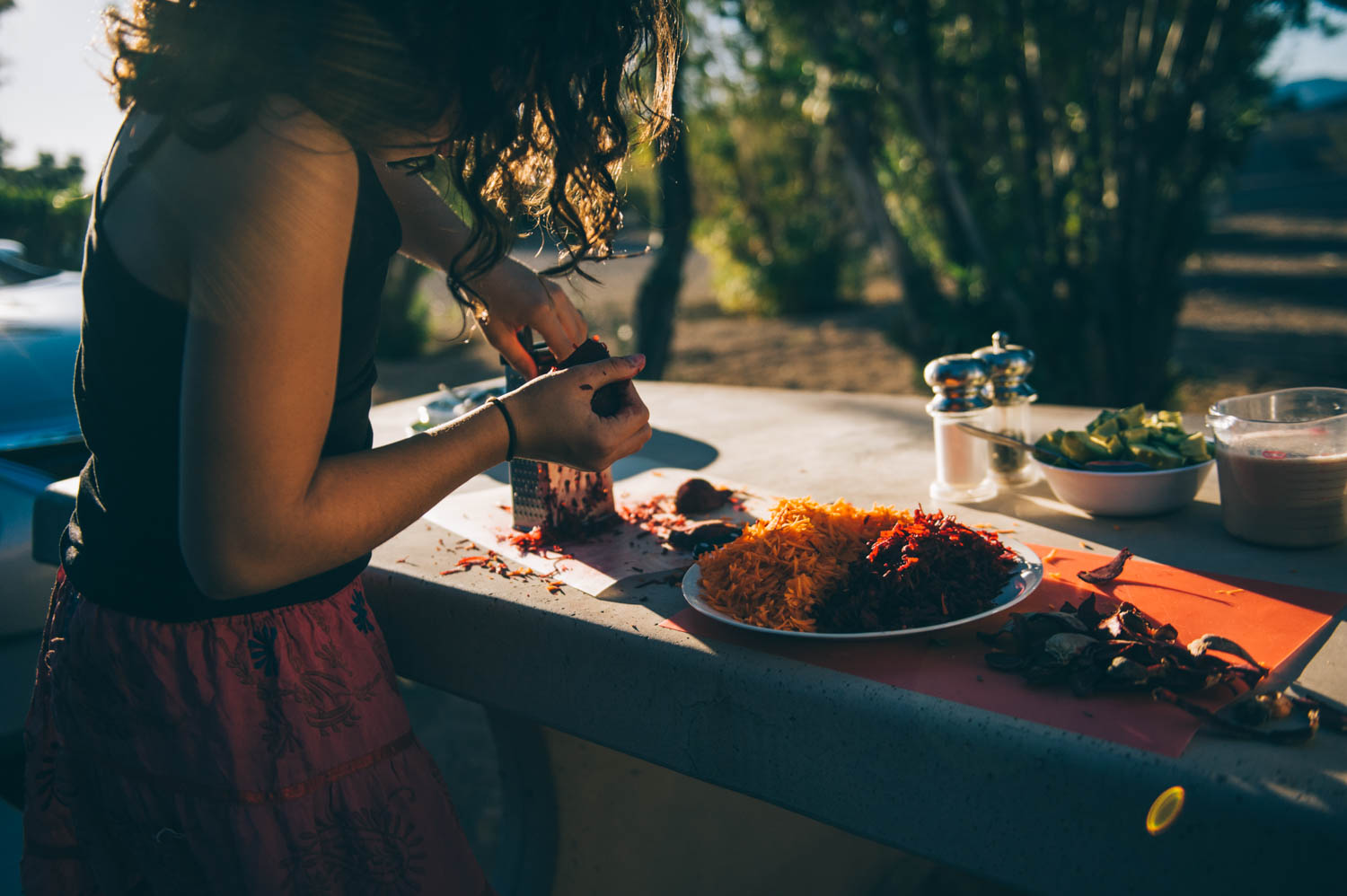 Glory bowl in the making. One of our staple camp recipe.