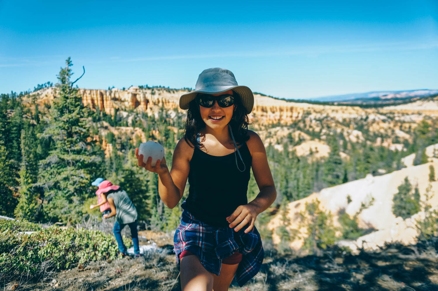 The girls (and Java!) were pretty excited to see snow! Bryce Canyon is located at 8000 feet and there were still many patches of snow on the ground.