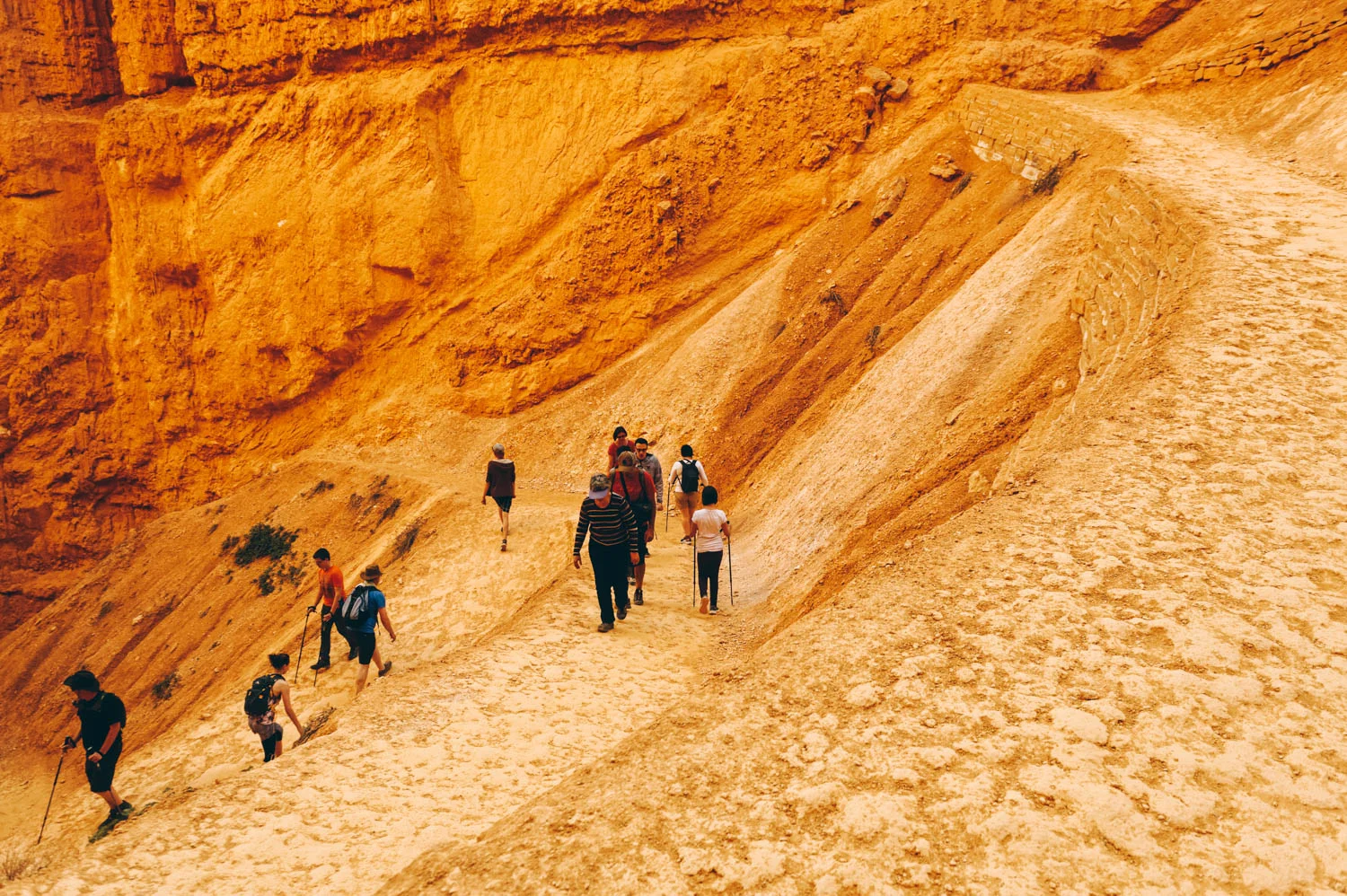 We hiked Queen's Garden Trail and Part of the Navajo loop with Claudette and Serge, for a total of 6,5 km with lots of ups and downs. They did great! We were impressed!