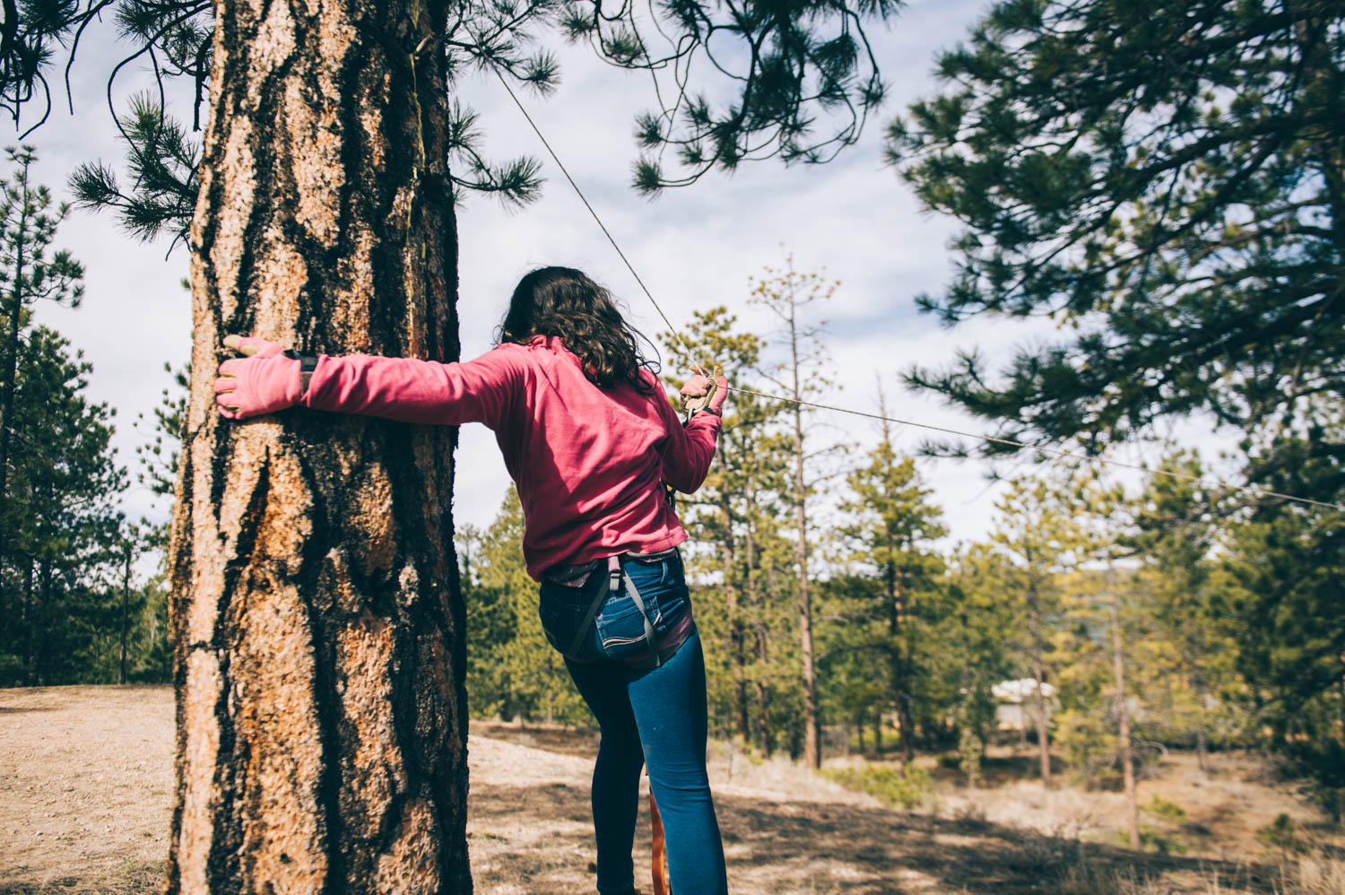 We had a huge campsite in Bryce and the girls built a zip line. They had so much fun!