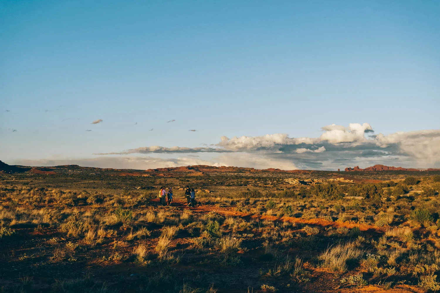 The kids spent hours playing outside in the desert around camp.