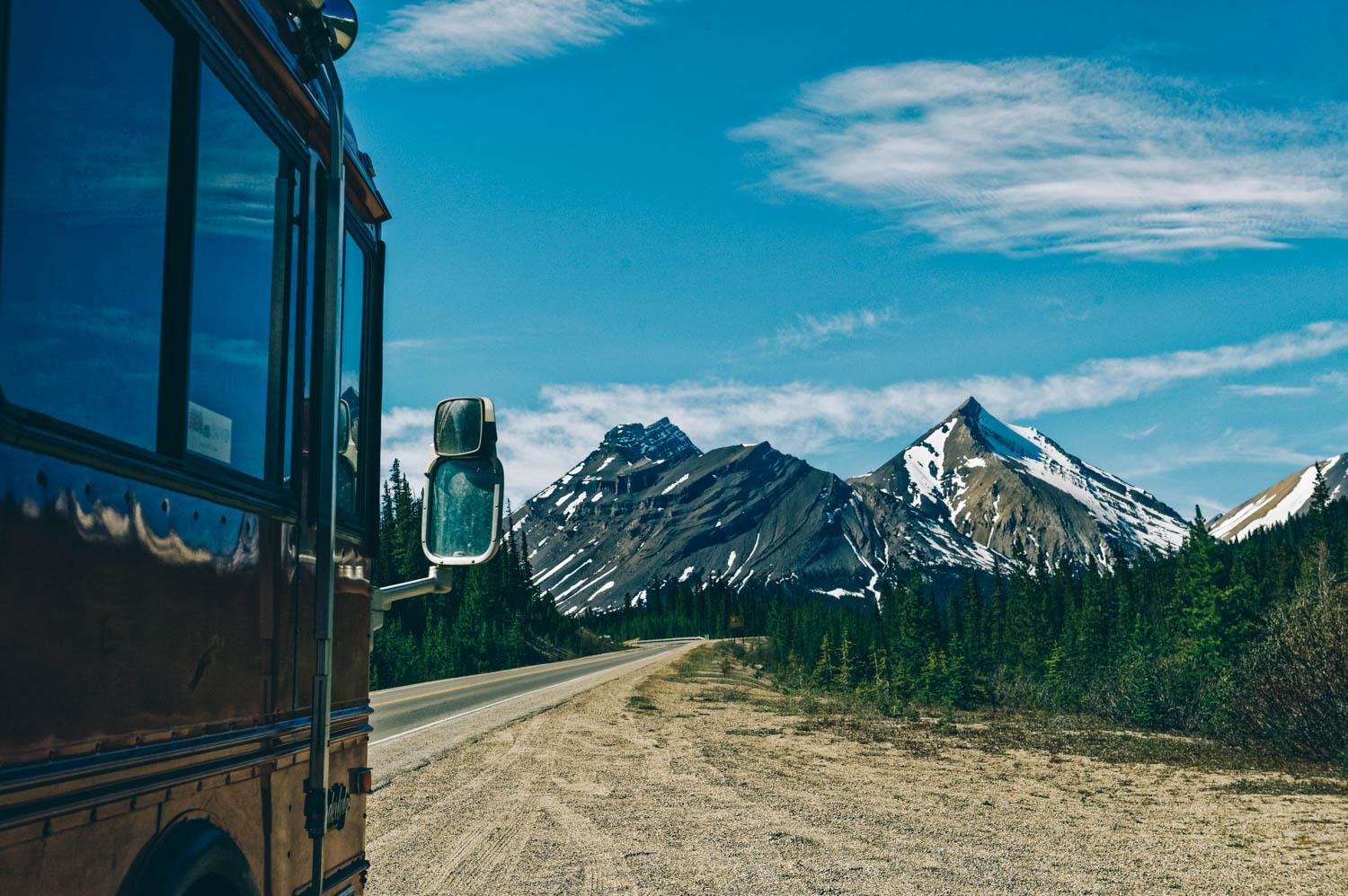 Driving the Icefield Parkway through Banff and Jasper National Park. One of the most stunning drives in BC.