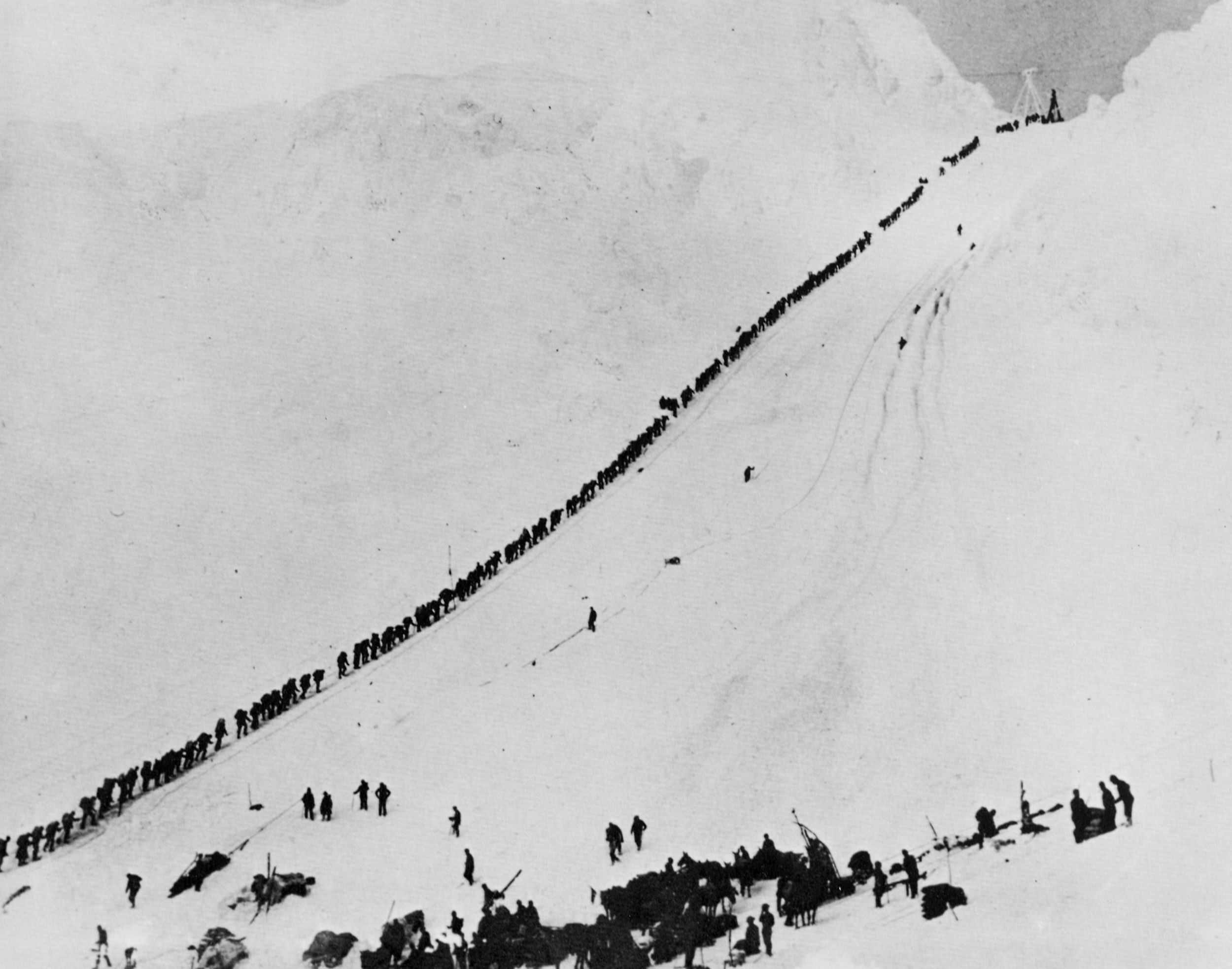 No image better conjures the human drama of the 1898 gold rush than the lines of prospectors struggling over the dreaded Golden Stairs. As we climbed the golden stairs ourselves, all I could think was: people did that for gold, how crazy! Followed b…