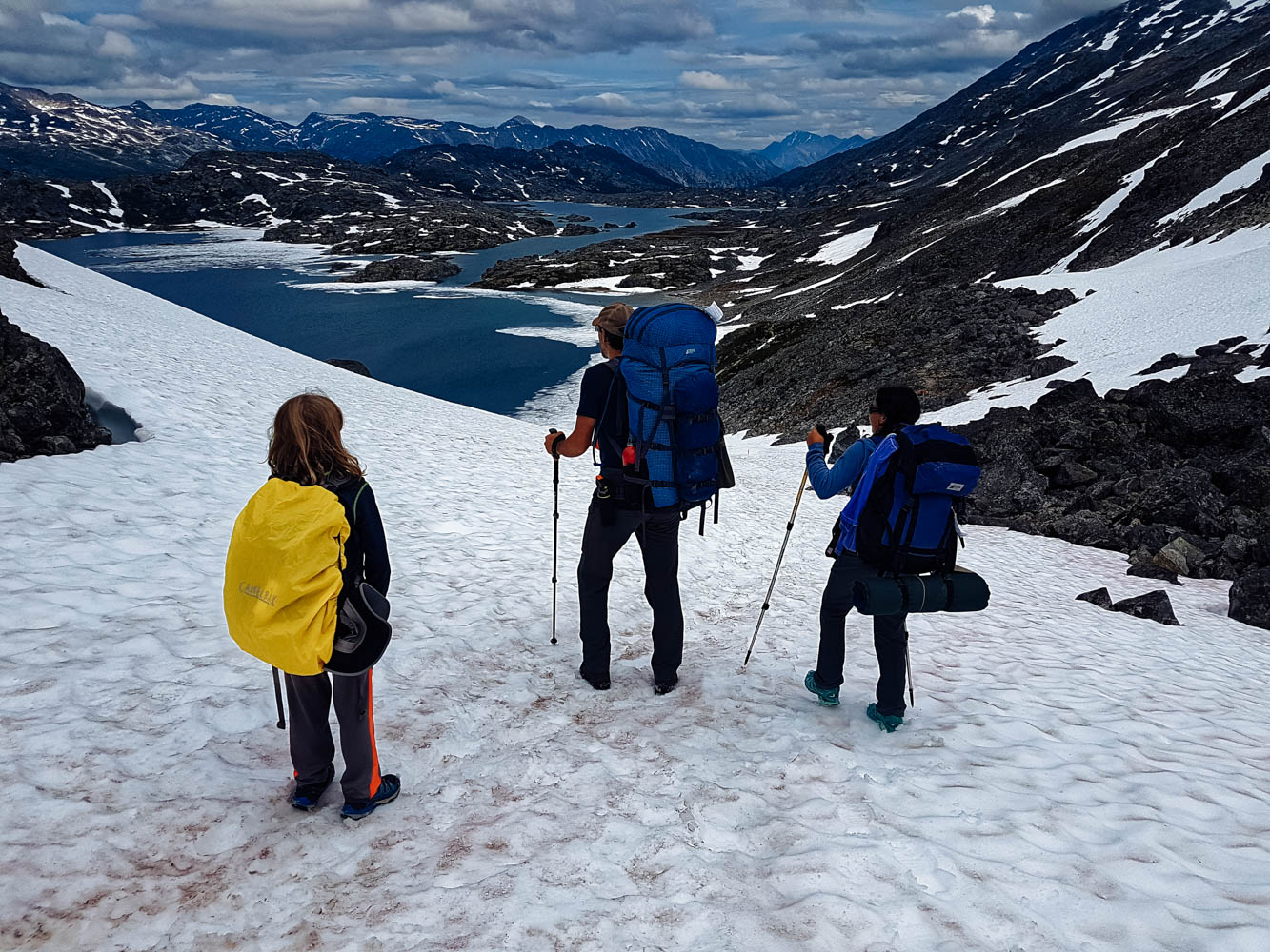 The view from the Chilkoot Pass. USA behind. Canada ahead.