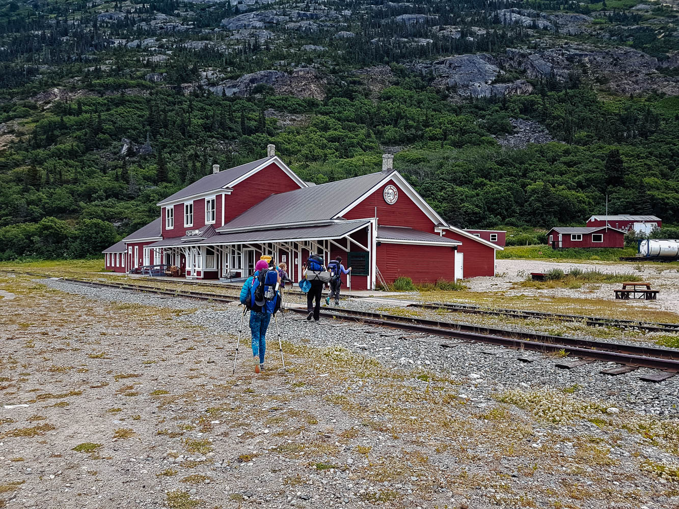 The trail station in Bennett, BC. As we get into the station, Mila, the Philipino woman in charge of cleaning the station, offers us a cup of warm tea and tells us all sorts of fascinating story about her life. As the girls and I step into the bathr…