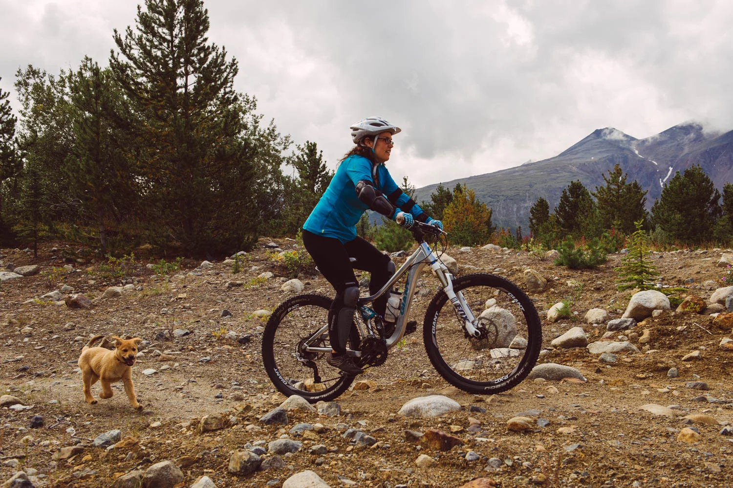 Your first bike ride, on Maggie's Run, in Carcross. That's when I could still be faster than you!