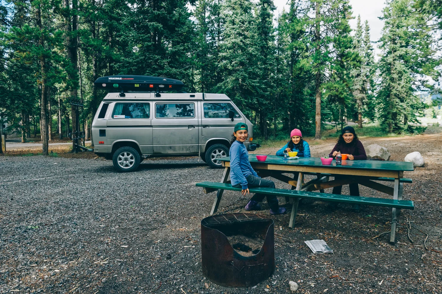 I love camping in the Westy with these 3. They truly are a joy to be around these days!