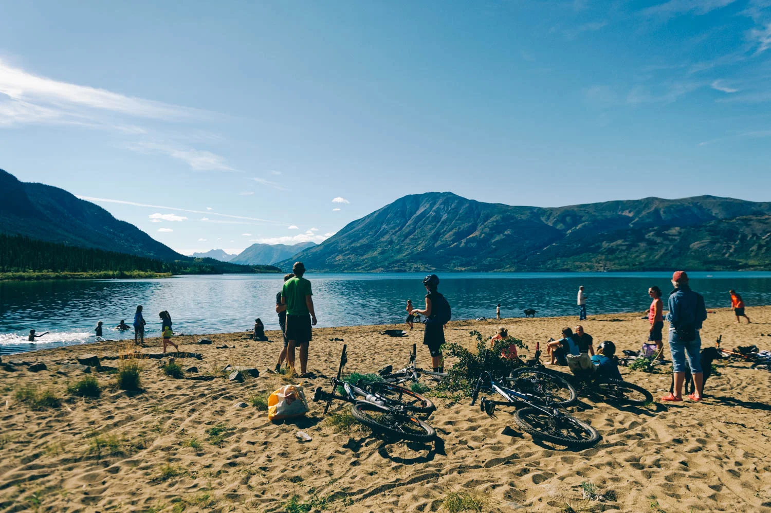 Endind a perfect biking day at Benett Lake!
