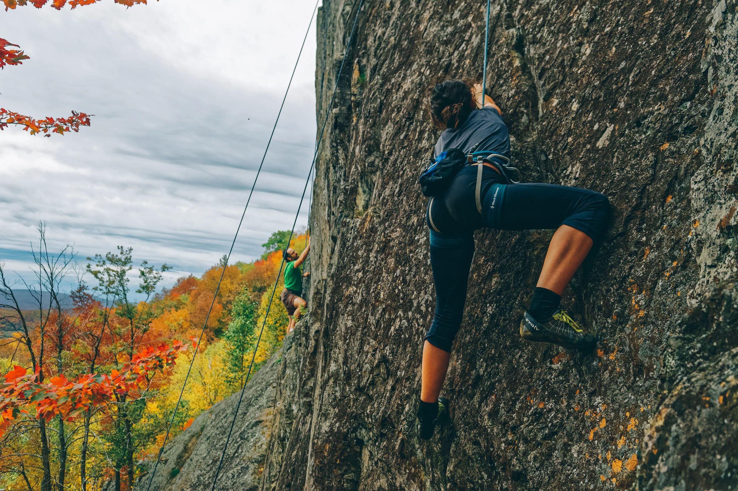 Father and daughter on the wall.