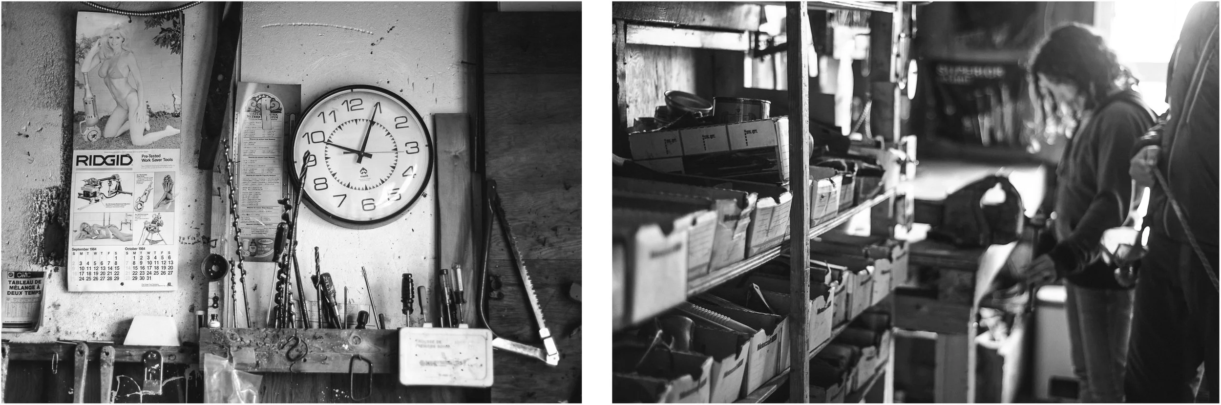 In the garage, everything looked like it had been untouched for over 30 years...