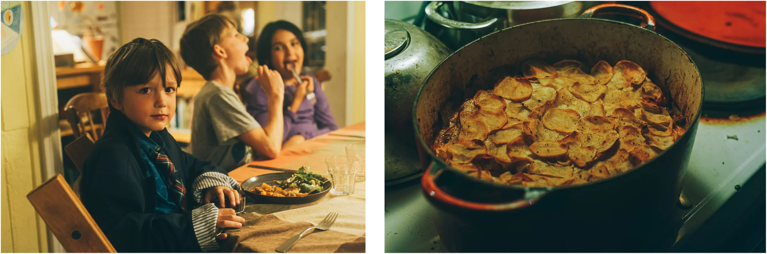 A beautiful shared meal for Thanksgiving.