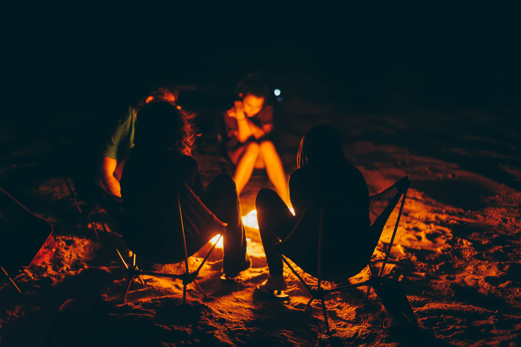 A bonfire on the beach. It doesn't get any better.