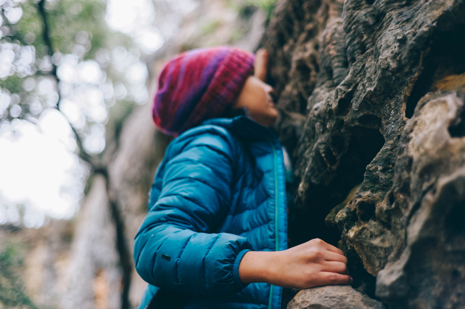Look at that rock! It's so fun to climb!