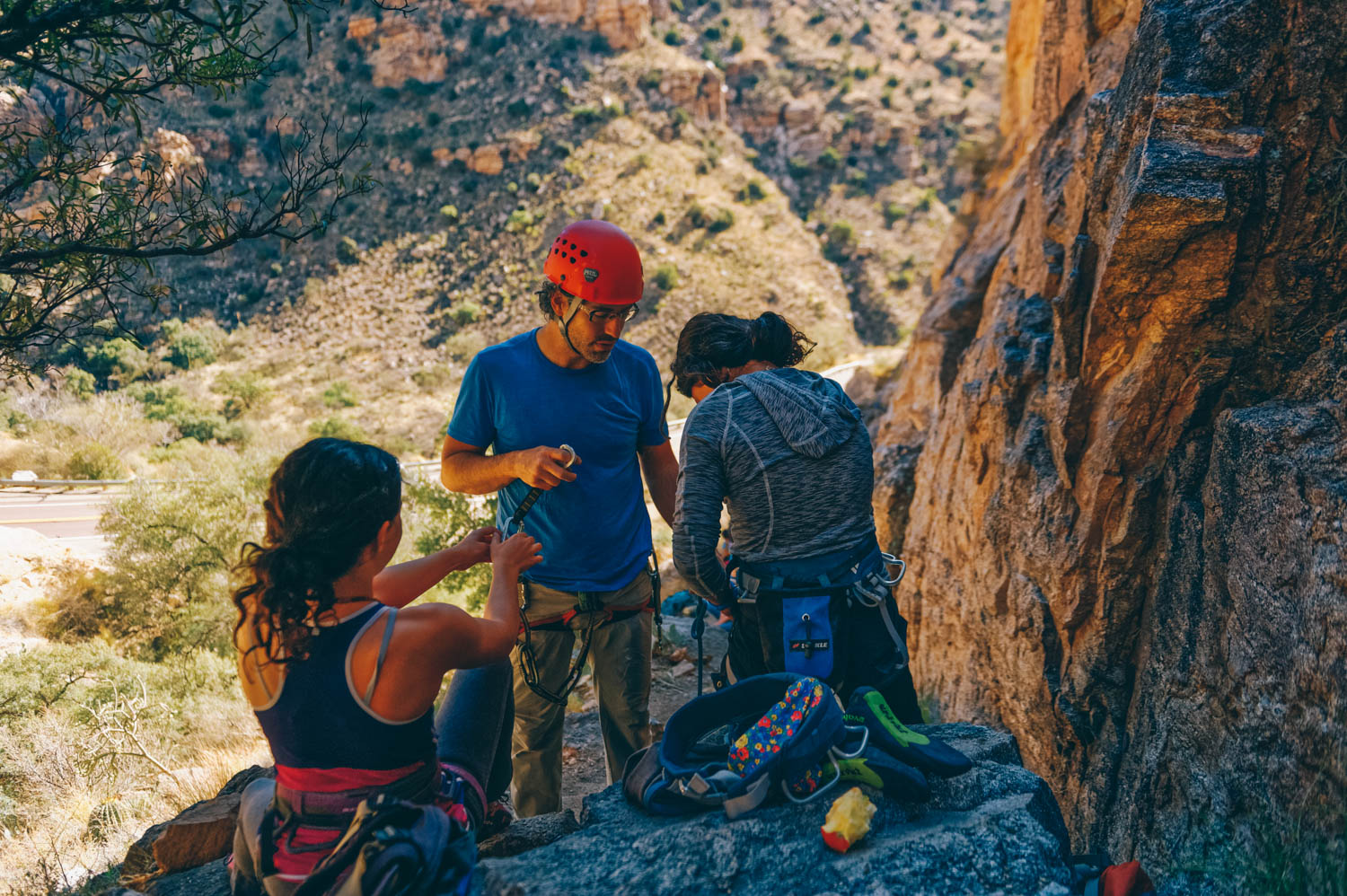 Climbing on Mount Lemmon, Crags Against Humanity Sector.