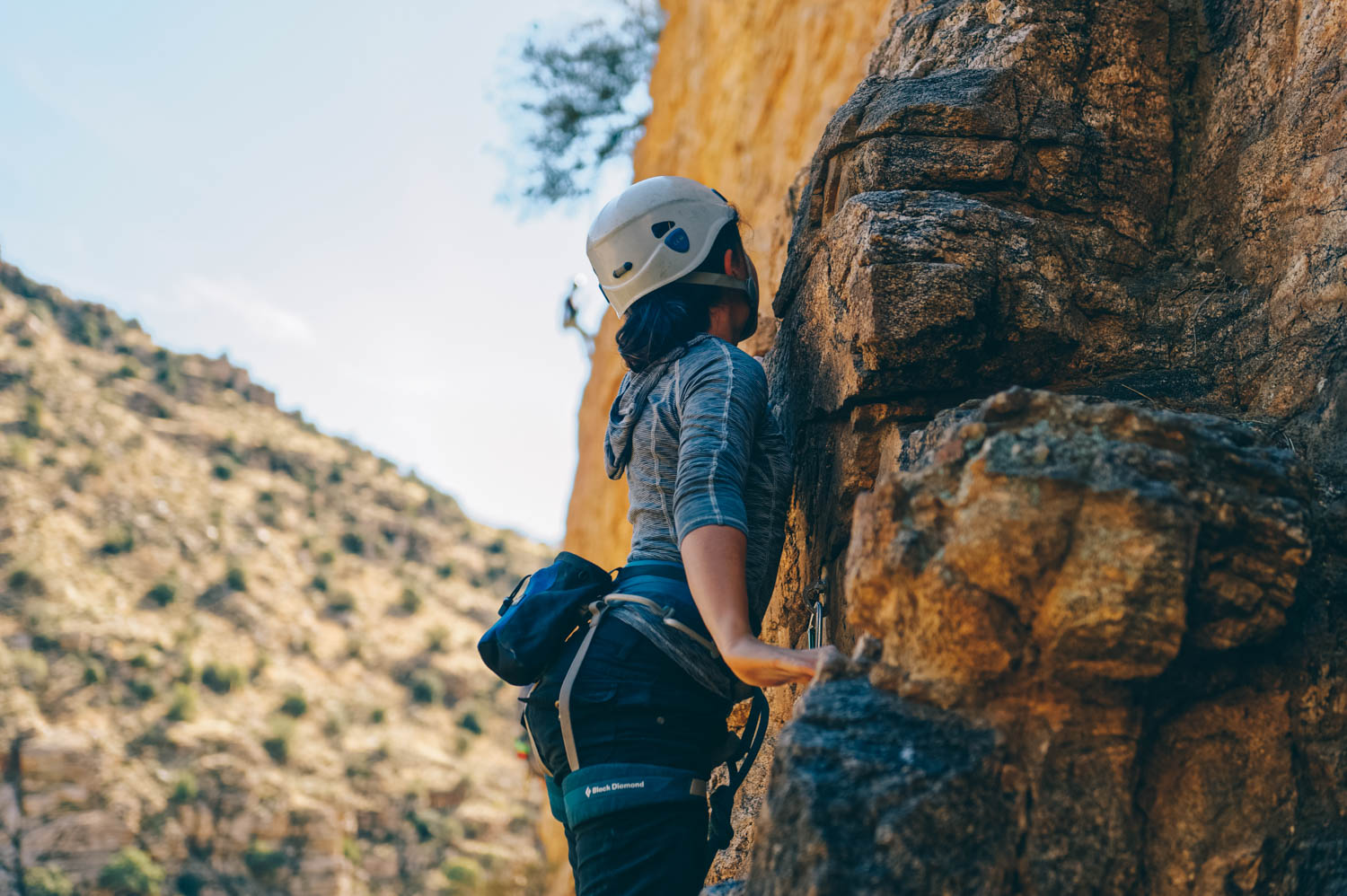 Aïsha leading her first route.