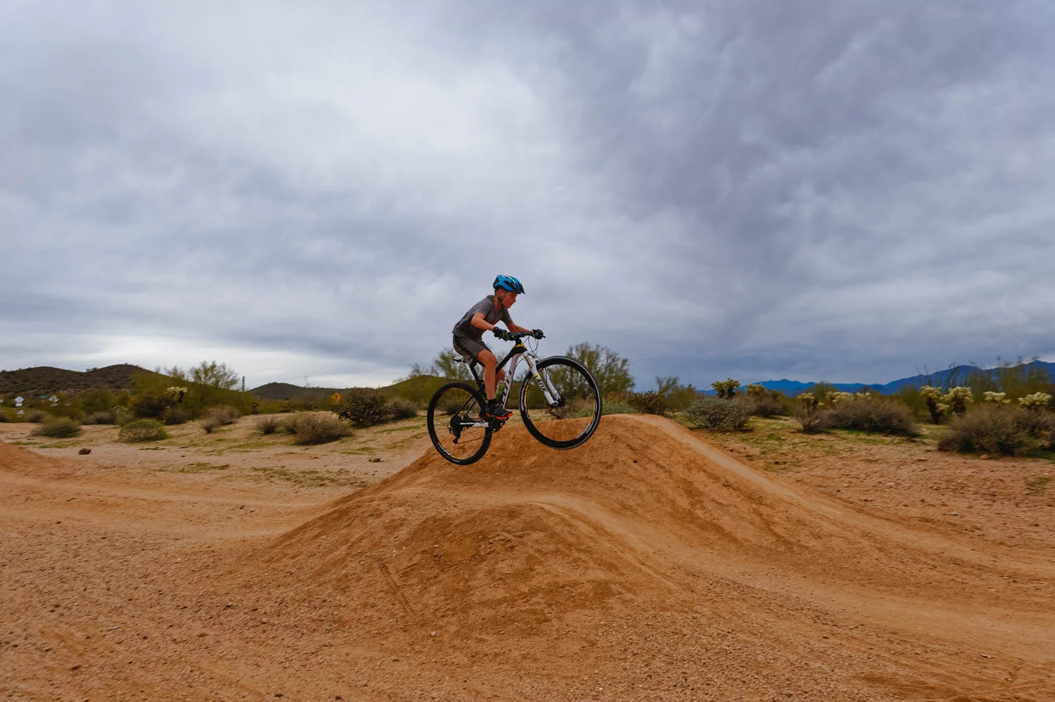 There was a little jump park and pump track where the kids played all weekend.