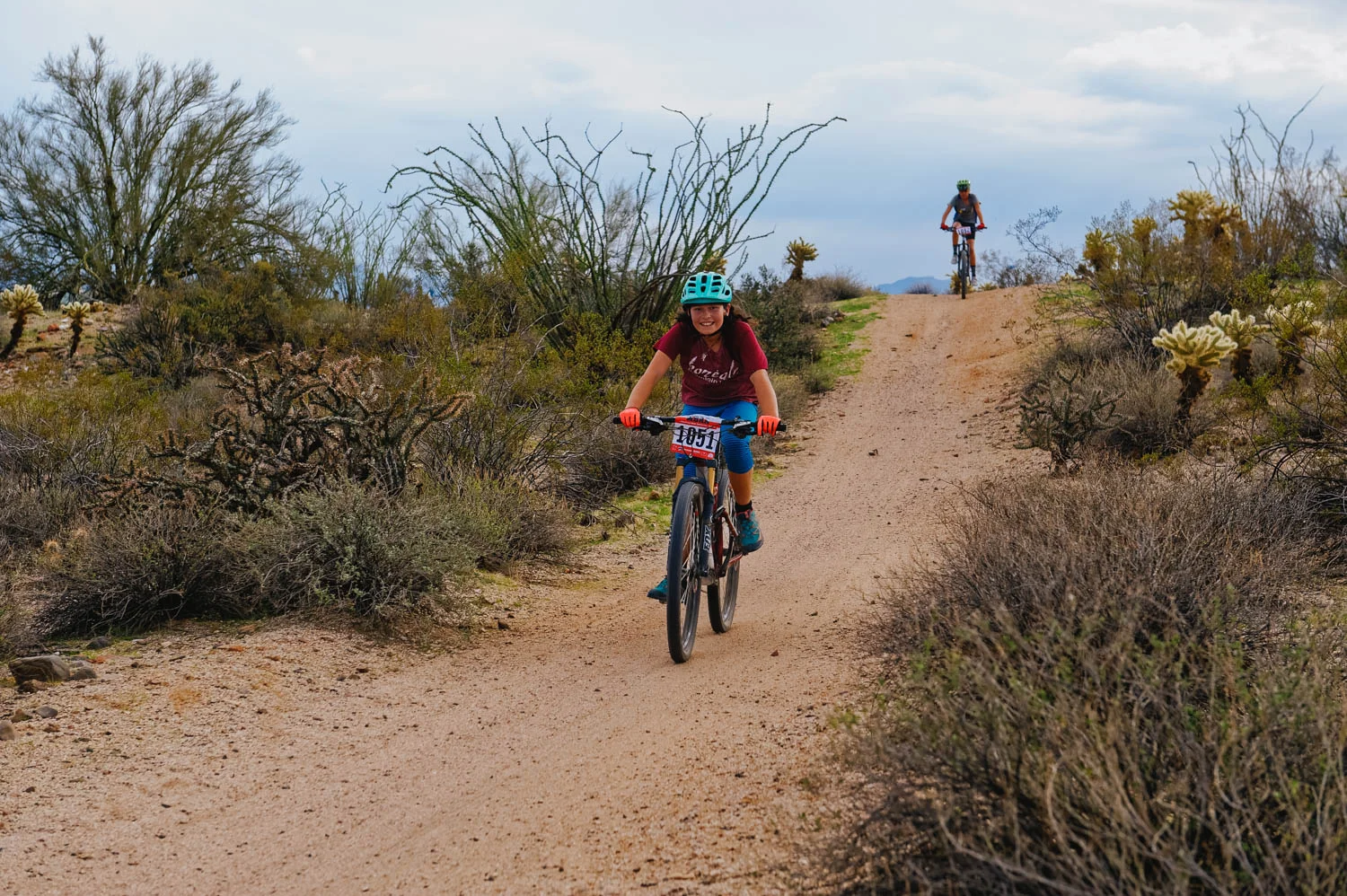 This girl was all smiles for the 3 loops of her course!