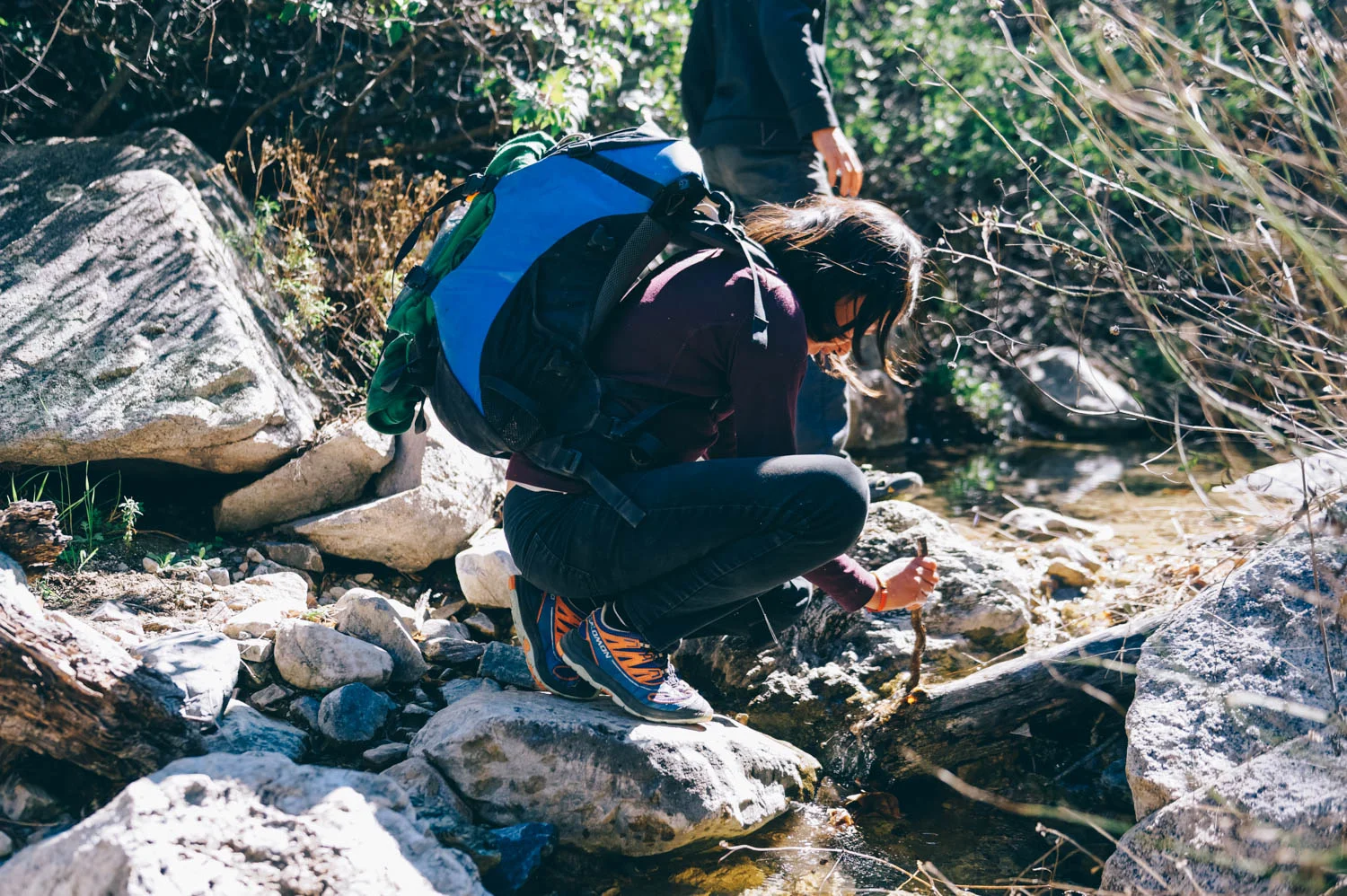 A stream! Water! It's been so long since we saw water on a trail.
