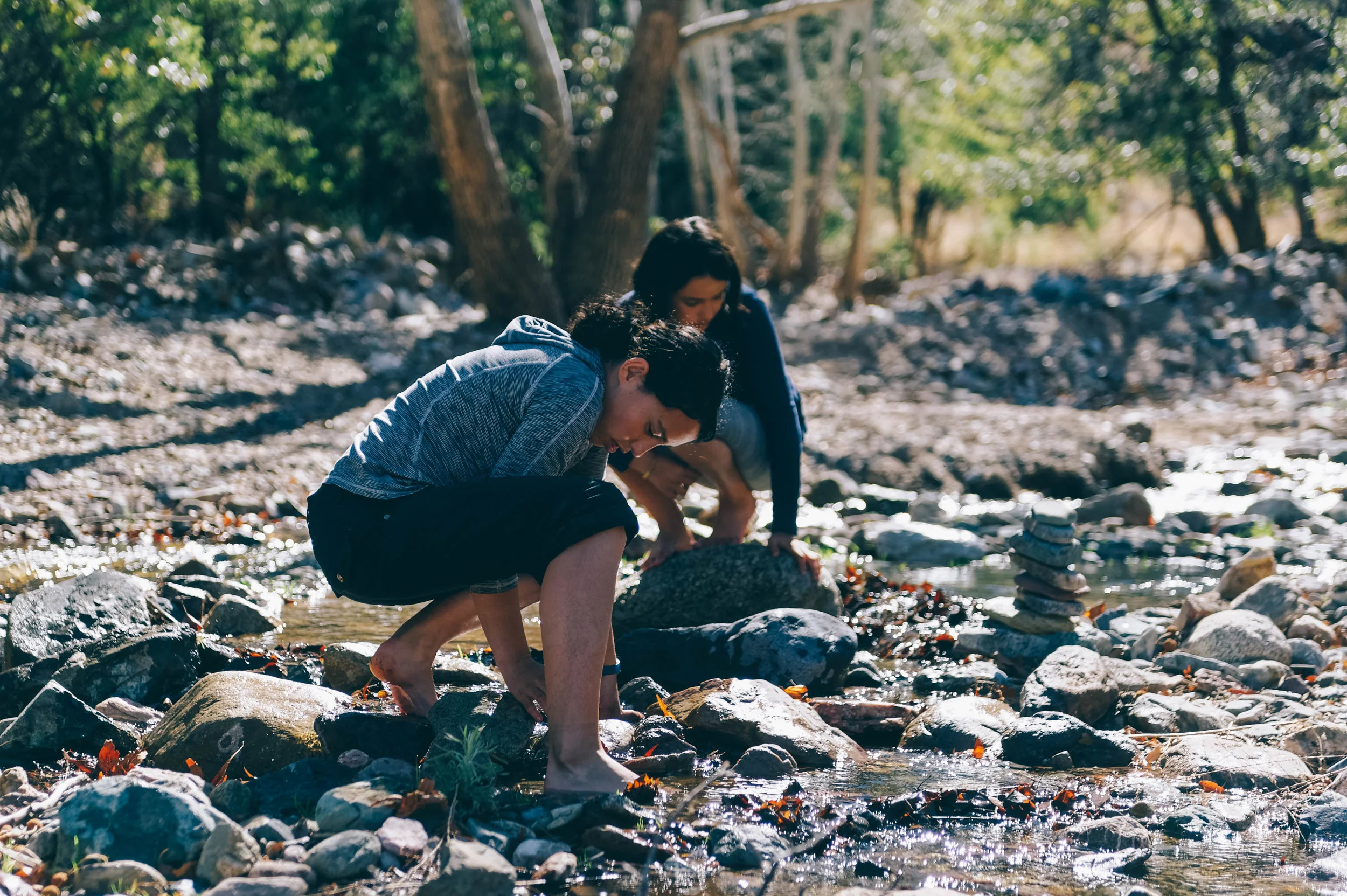 There was a beautiful creek running 300 yards from camp.