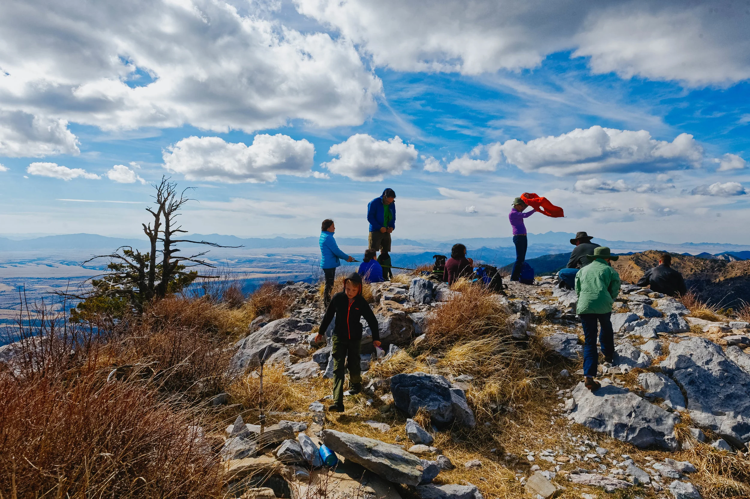 We made it to the top! Mexico on one side, USA on the other.