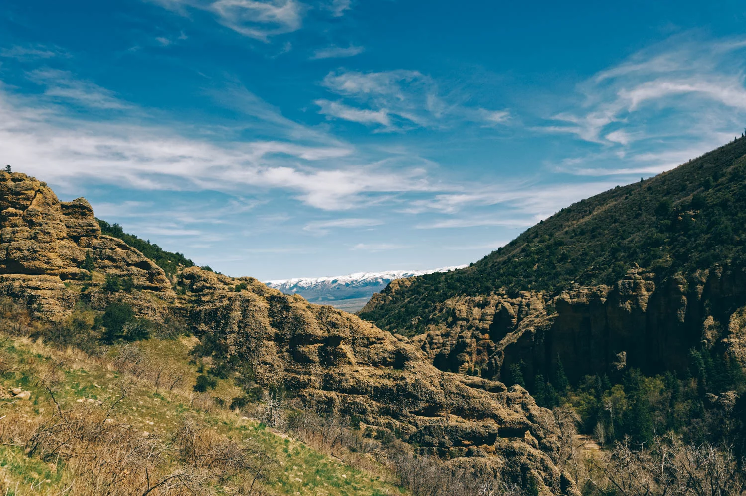The stunning view from Early Bird crag.