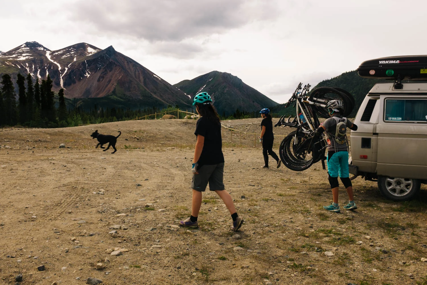 Getting ready to ride on Montana Mountain.