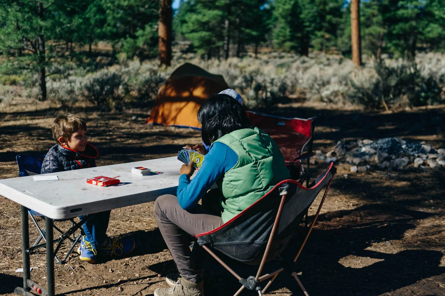 Life at camp with the boys.