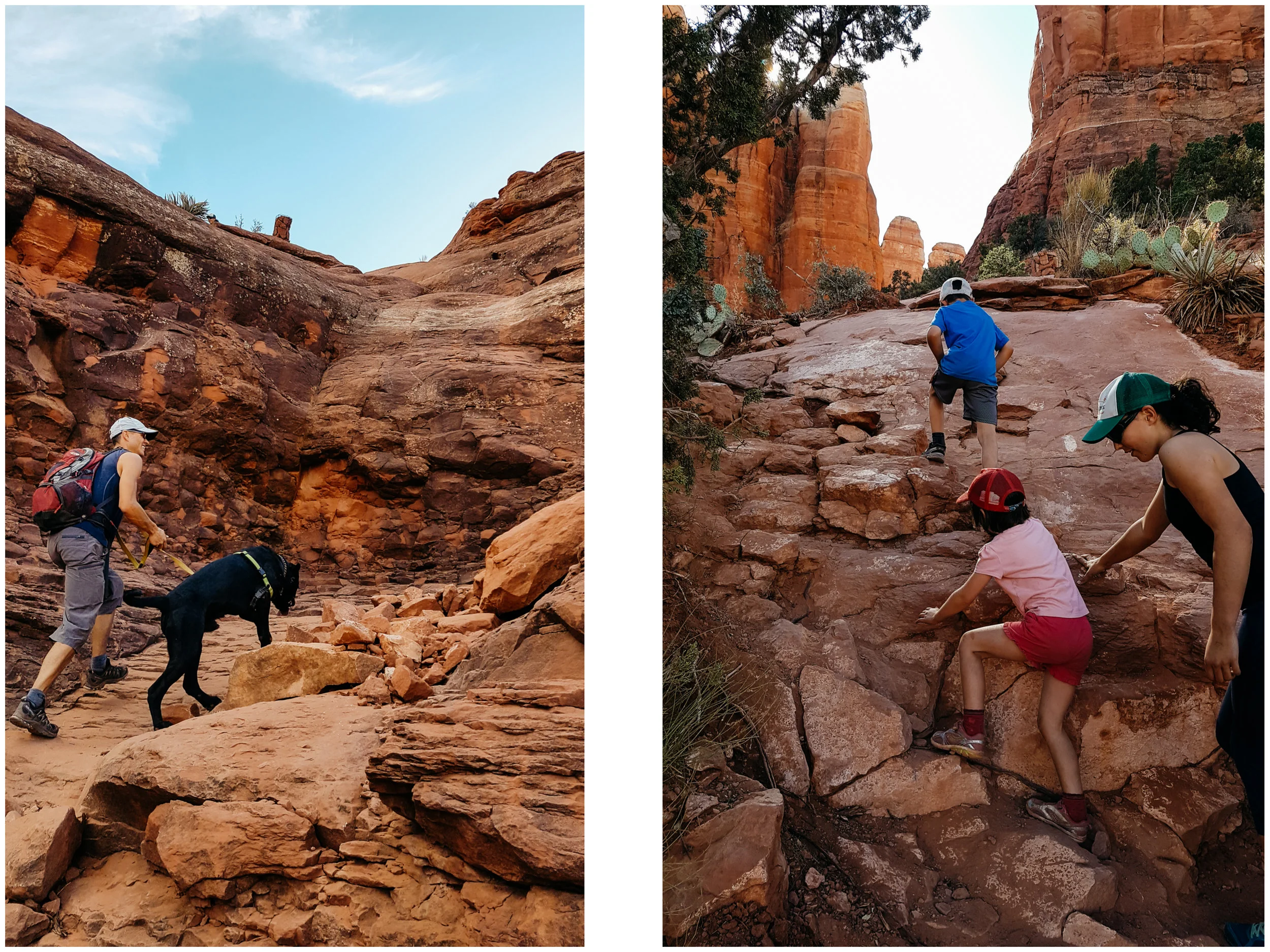 Hiking up Cathedral Mountain with our friends.