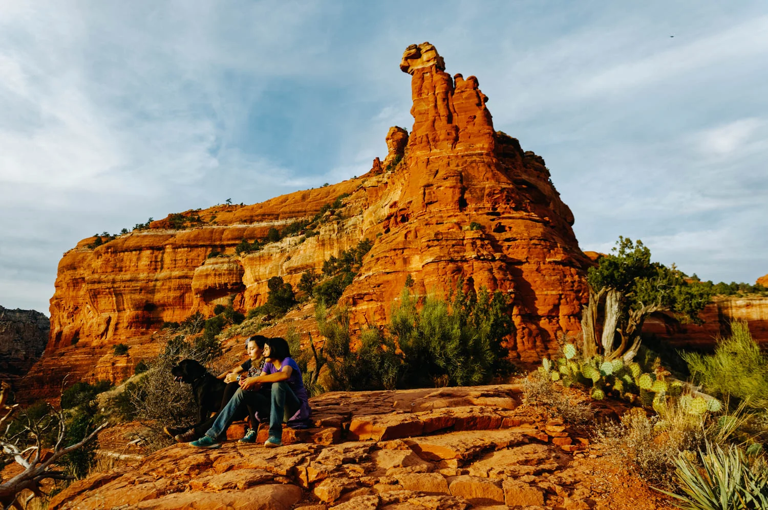 Sitting at the Kachina Woman Vortex, near Boyton Canyon.