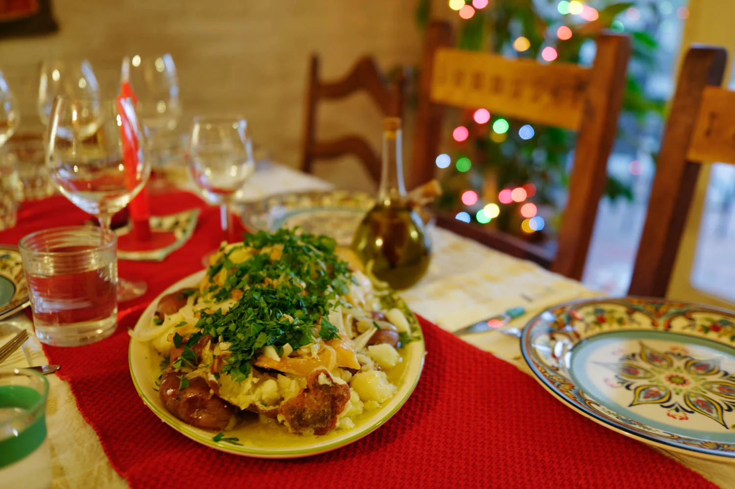Antonio cooked us an amazing Portuguese Christmas dinner again this year. Bachalau a Lagareiro (delicious potato and cod dish, literally the olive press owner’s cod).