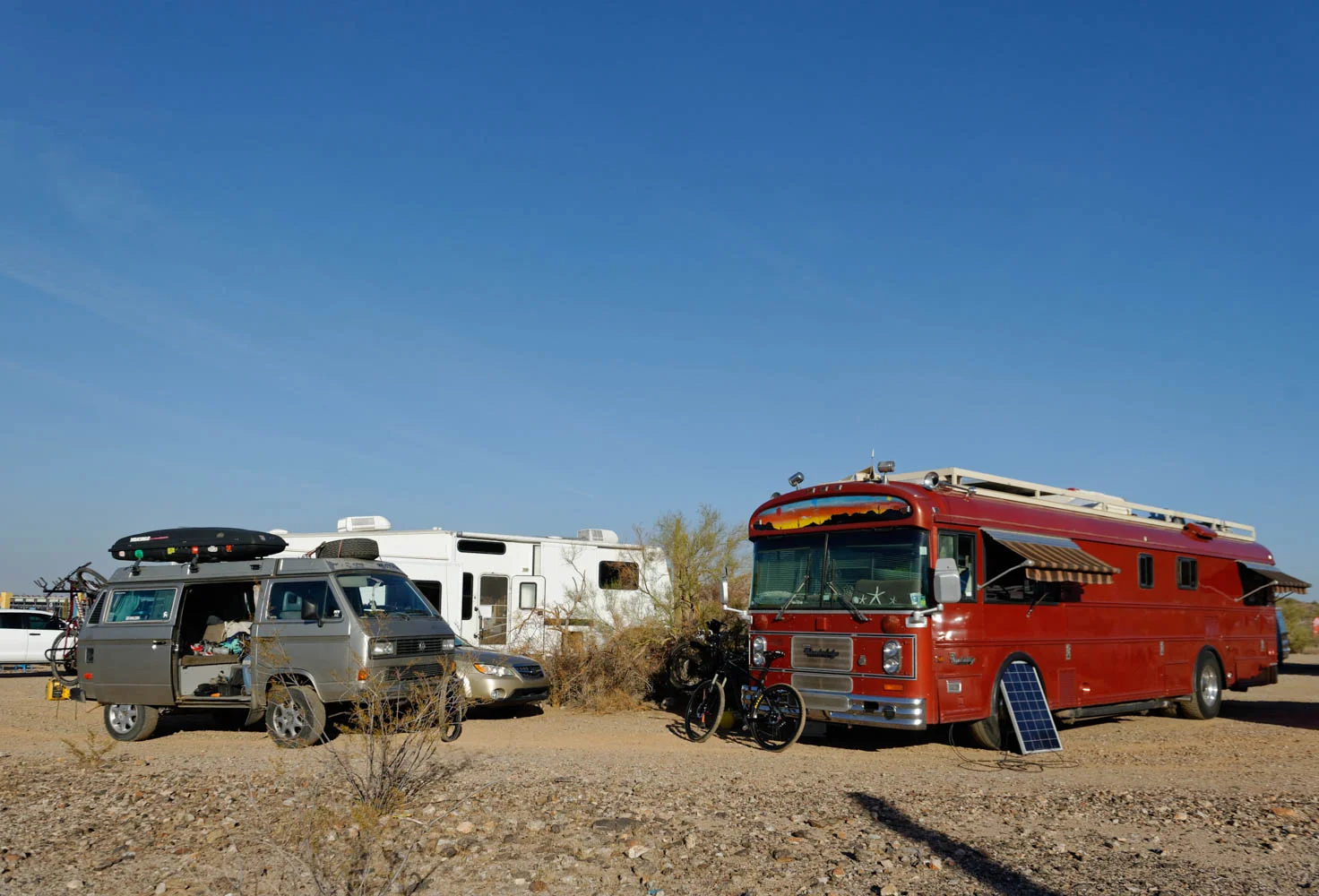Our little set-up at Estrella Mountain Regional Park competitive loop.