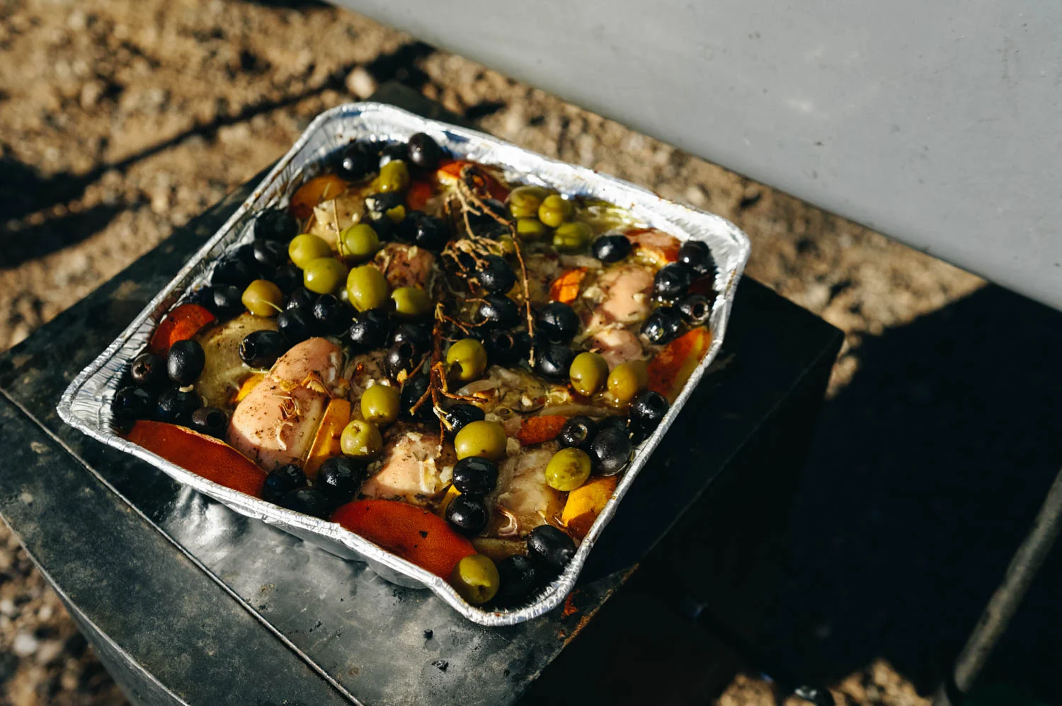 Amazing food to feed an army prepared by our friend Diedra.