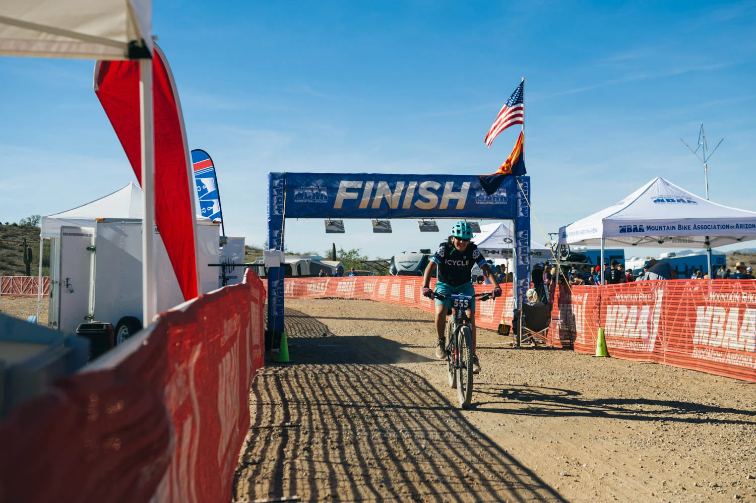 Mathilde at the finish!