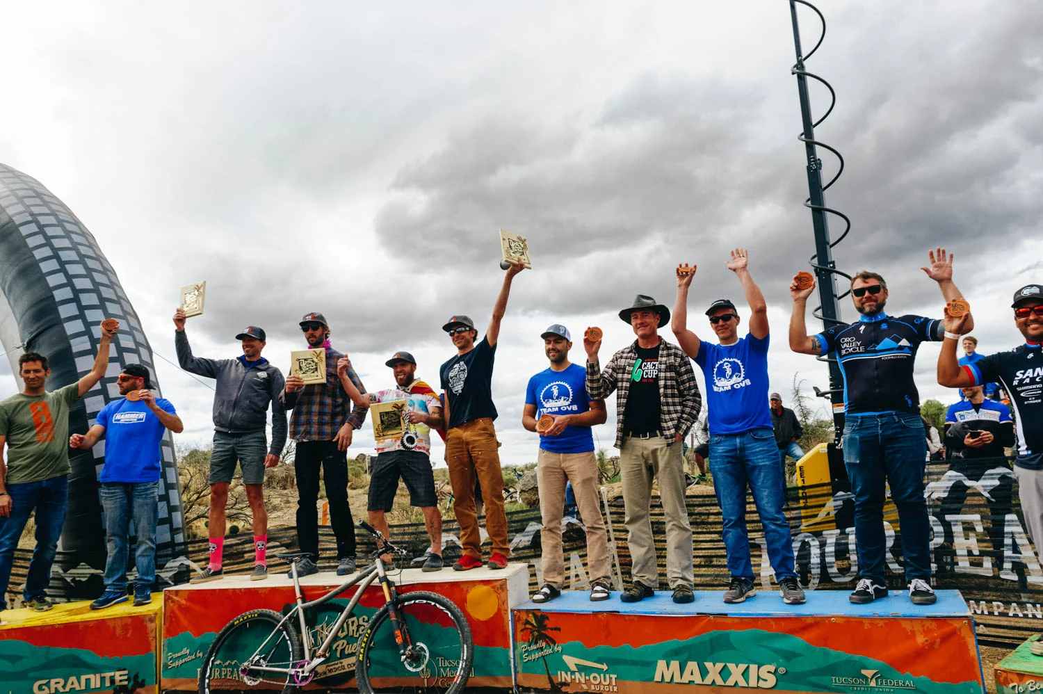 Our friends 4-men single speed team, the Fearless Foursome, finished in 3rd place with 21 laps!!