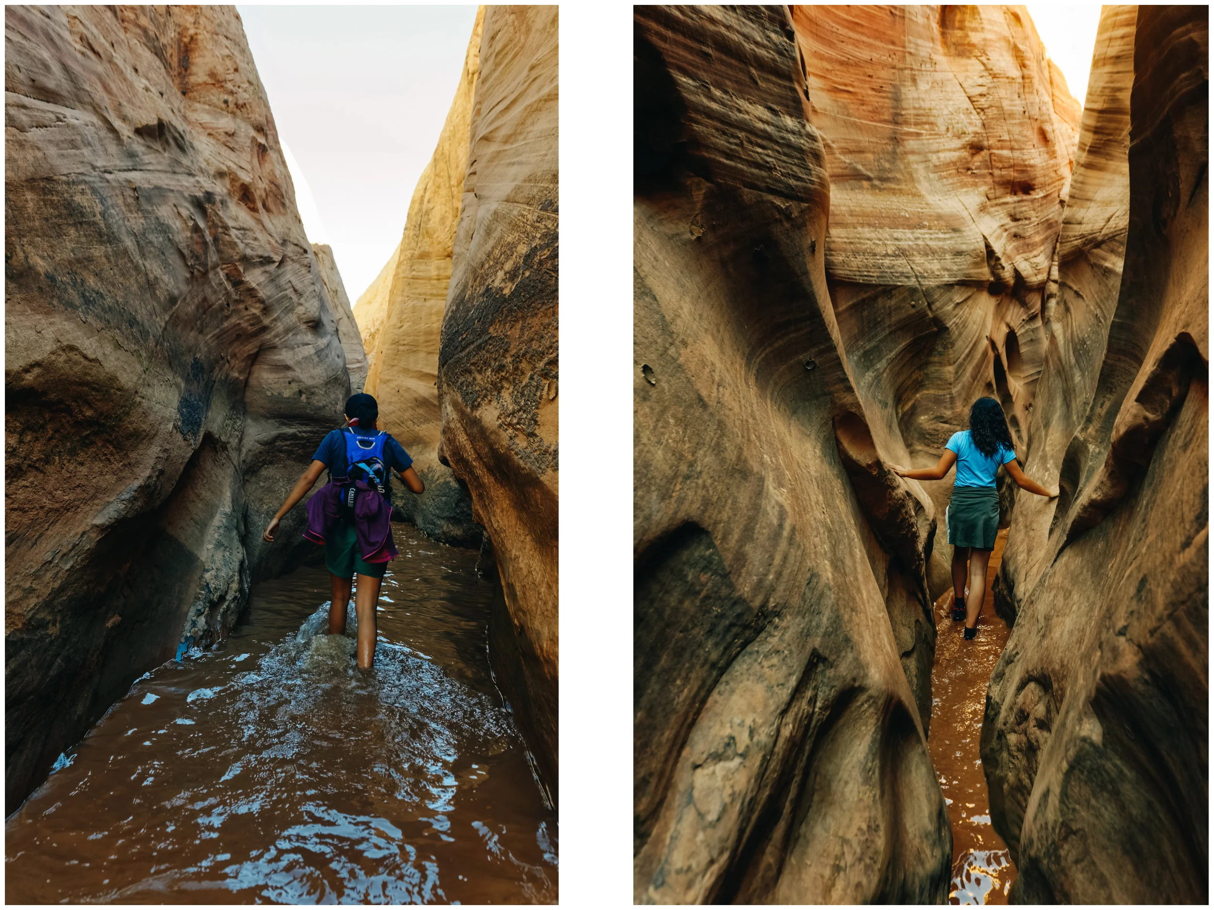There was two 50 feet-long sections of mid-calf freezing cold water. I got feet cramps that were so bad I could not stand for a minute.