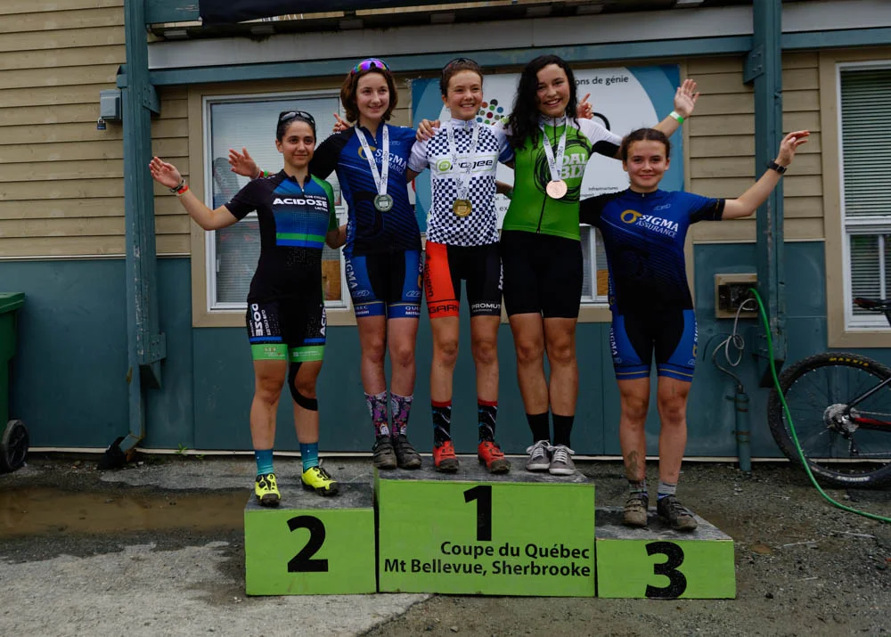 Mara got bronze on the two events at the Sherbrooke Quebec Cup.