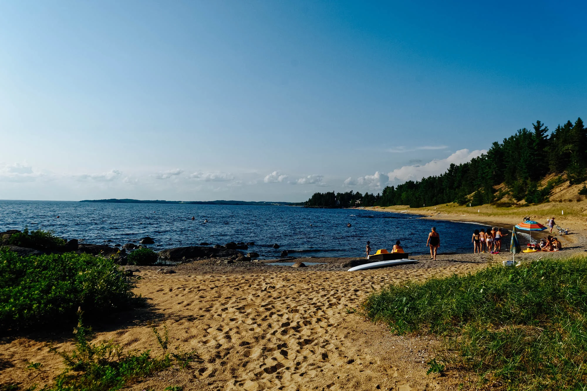 The beautiful private beach by the cottage. Perfect water and sand.