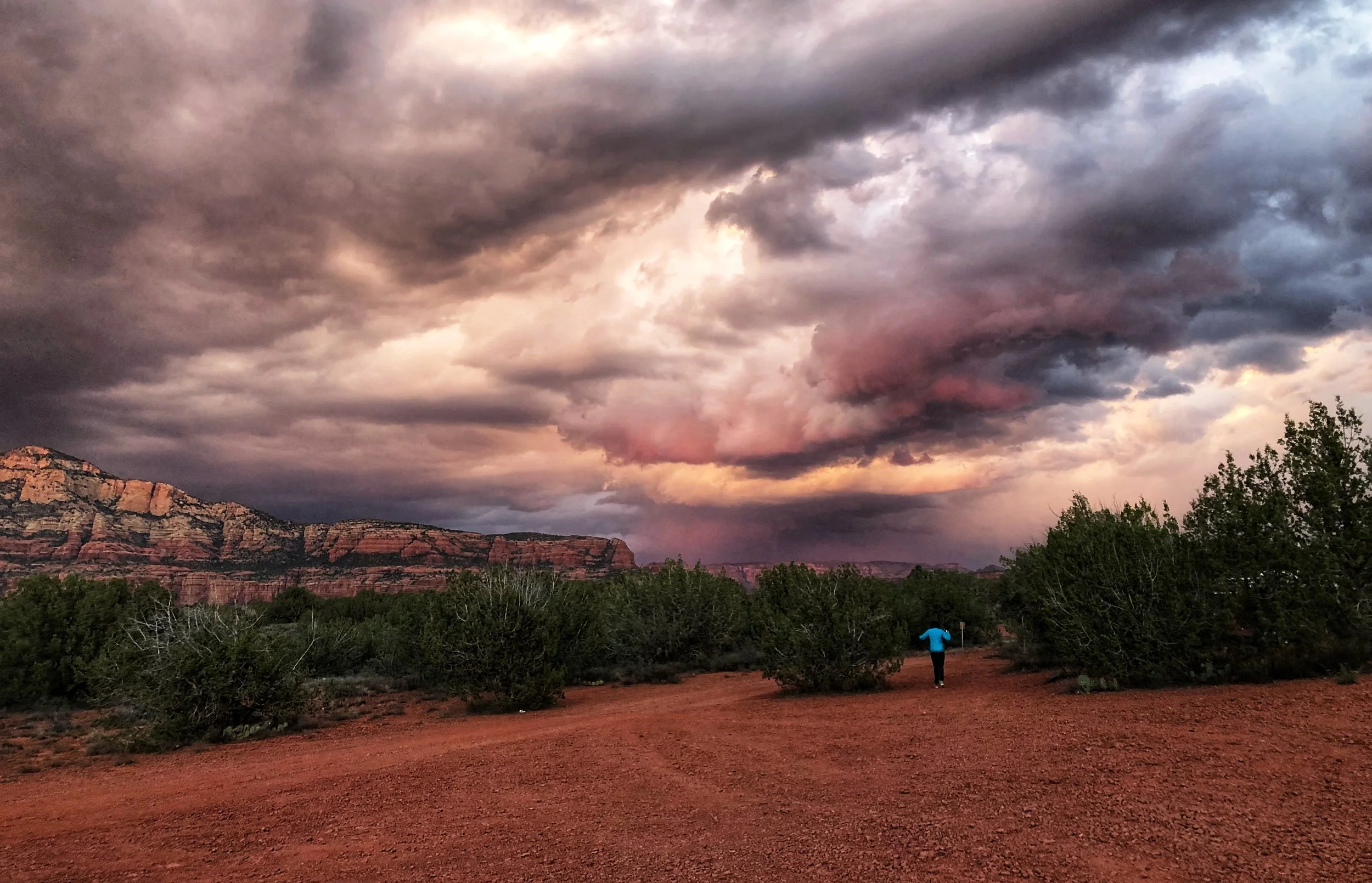 Gorgeous stormy sky from camp on our first night in Sedona.